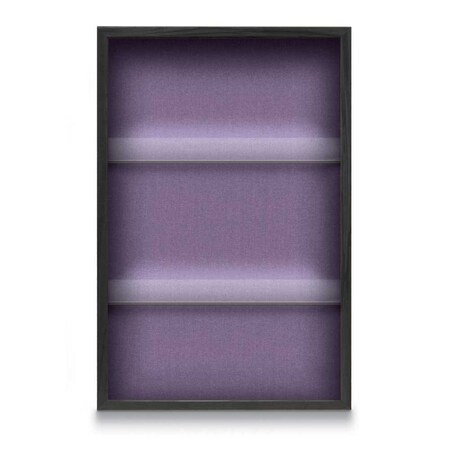 United Visual Products Outdoor Enclosed Combo Board, 48"x36", Satin Frame/Black & Cobalt UVCB4836OD-BLACK-COBACC